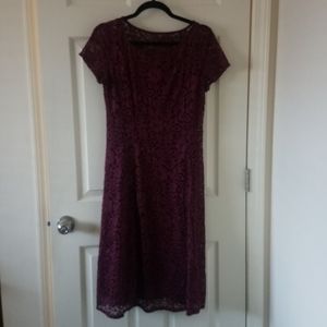 Ronni Nicole Purple/Burgundy Lace Dress